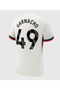 Chelsea Alejandro Garnacho #49 Jalkapallovaatteet Vieraspaita 2025-26 Lyhythihainen